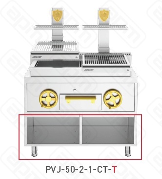 ГРИЛЬ ОТКРЫТЫЙ JOSPER BASQUE PVJ-50-2-1-CT-T