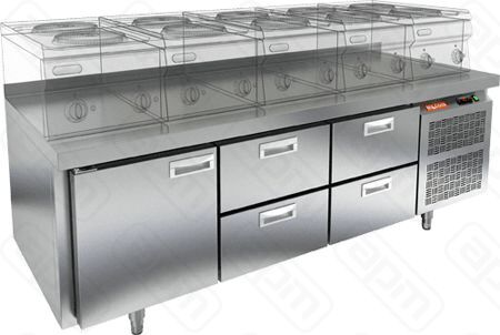 СТОЛ С ОХЛАЖДШКАФОМ HICOLD GN122TN LT