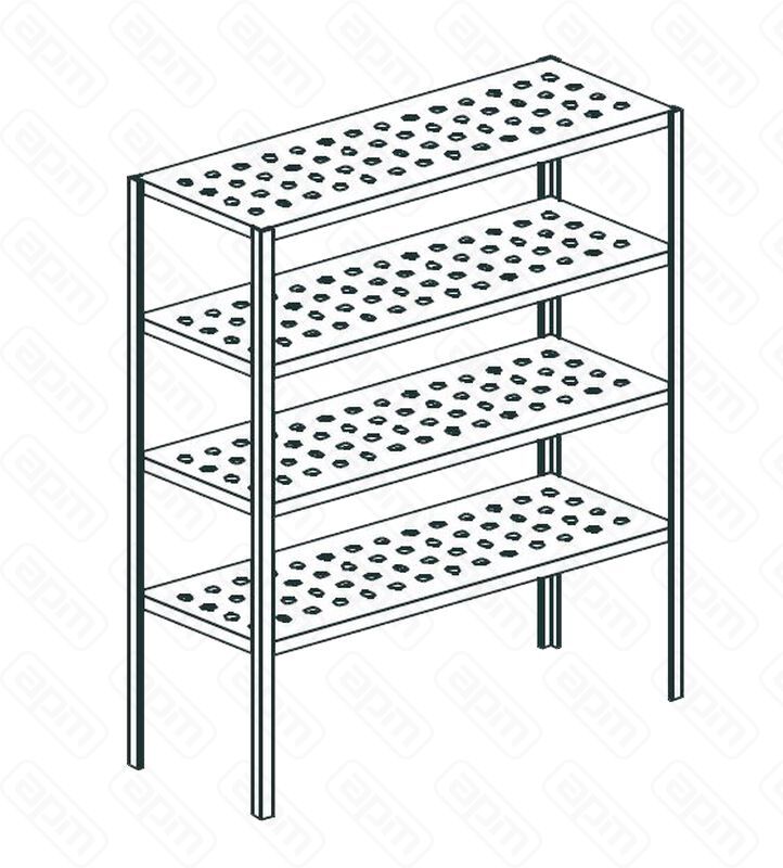 СТЕЛЛАЖ ПЕРФОРИРОВАННЫЙ APACH CHEF LINE LSTP20-186