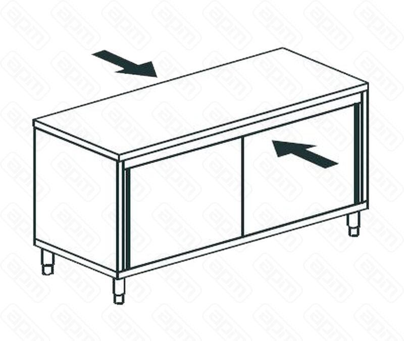 СТОЛ ПРОИЗВОДСТВЕННЫЙ ЗАКРЫТЫЙ СКВОЗНОЙ APACH CHEF LINE LWC615SH2SDPT