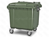 Бак для мусора 1100л с крышкой на колесах пэ цвет зеленый 22C19 green 21050