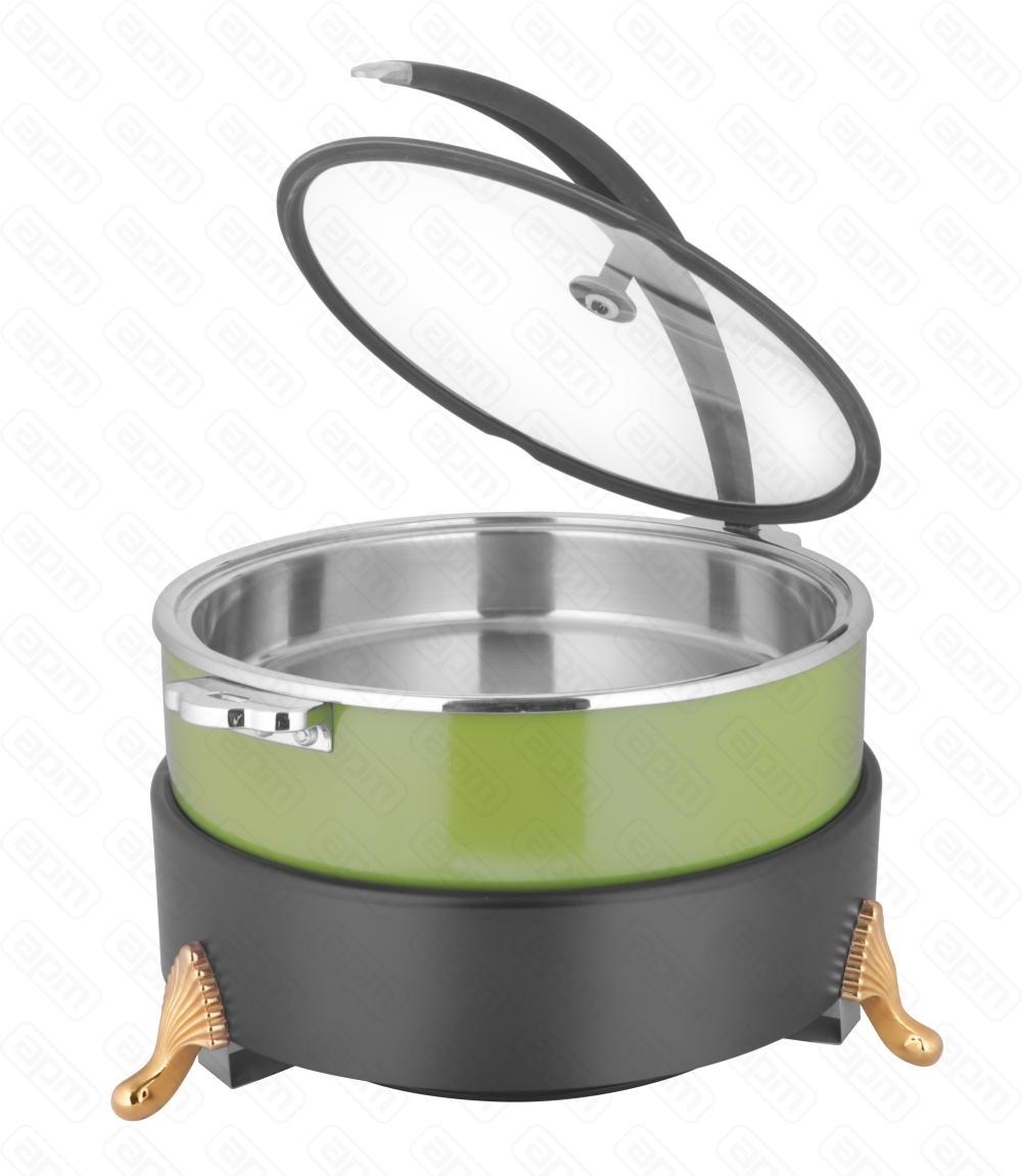 Мармит настольный чефиндиш круглый 8л Green Poppins PPBG8