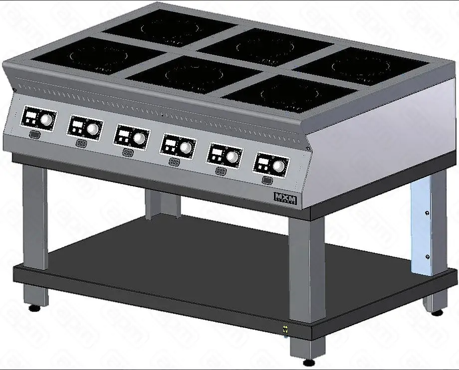 Плита индукционная тип ПИ модель ПИ69П35 без воздуховода на крашеной подставке