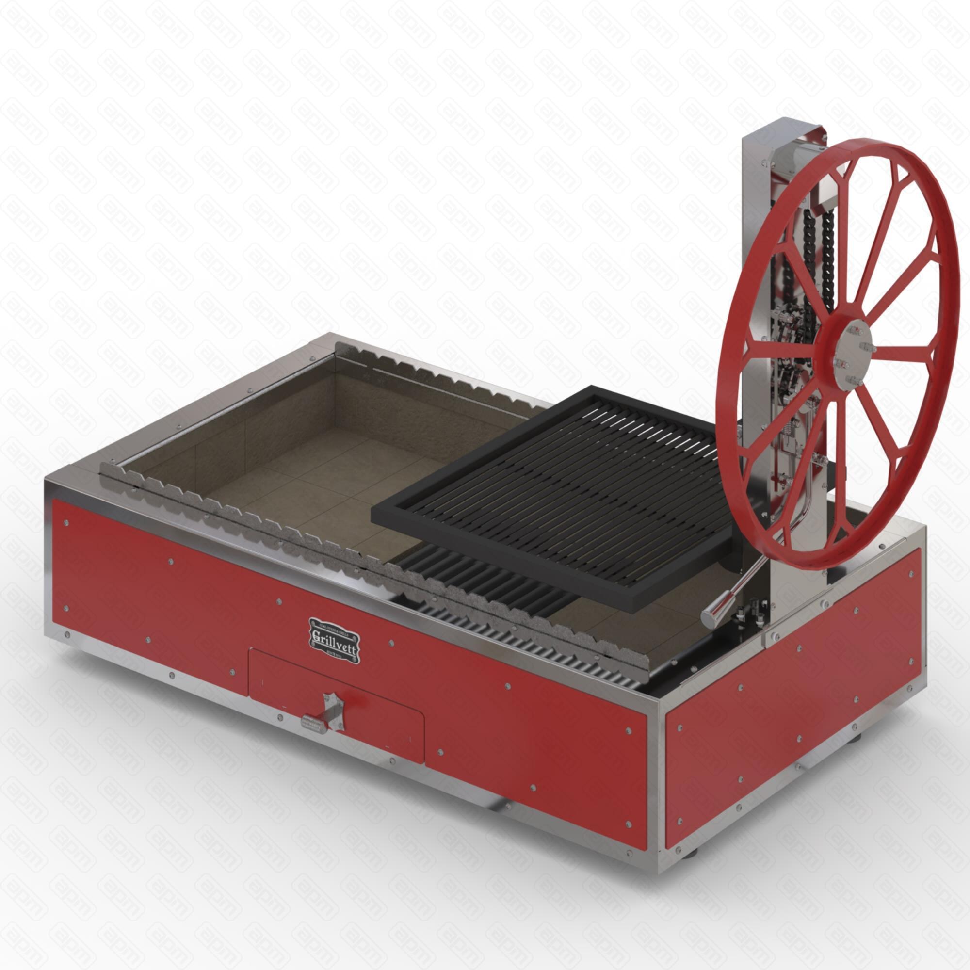 ГРИЛЬ УГОЛЬНЫЙ GRILLVETT CORVETTE M КРАСНЫЙ