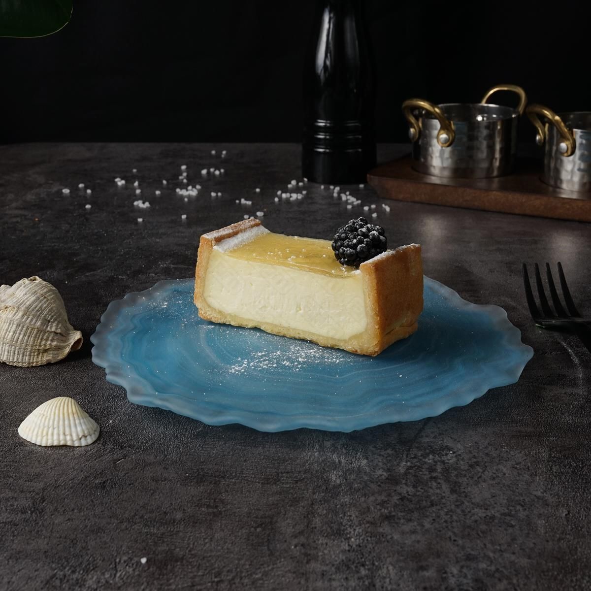 Тарелка матовая d21 h2 смматериал cтеклосерия Blue Sunset PL