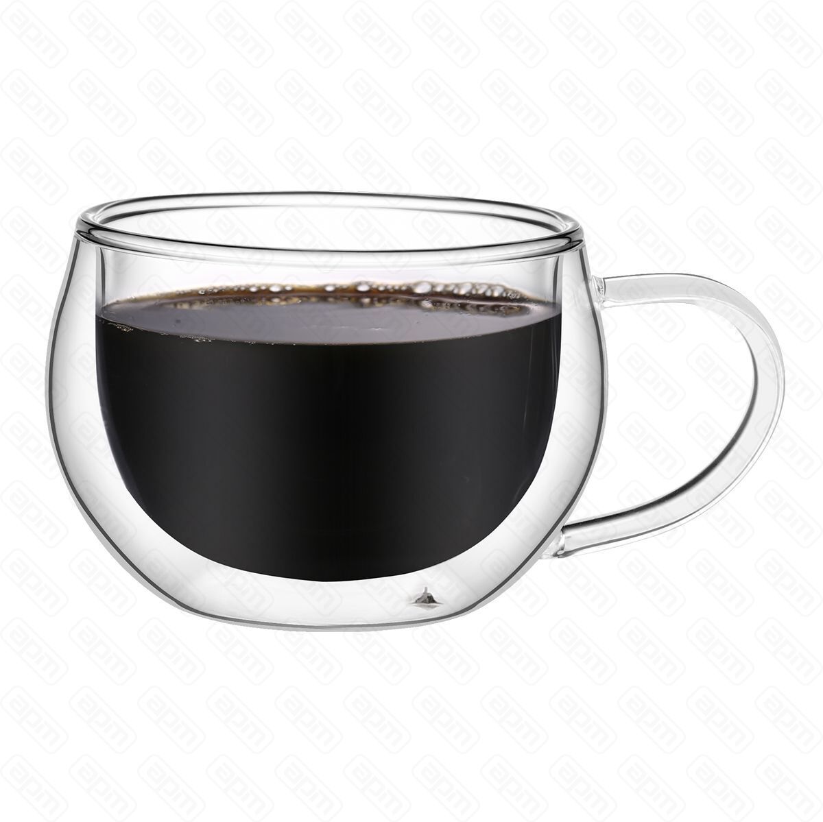 Набор кружек 2шт140 мл термостойкое стекло двойные стенки PL