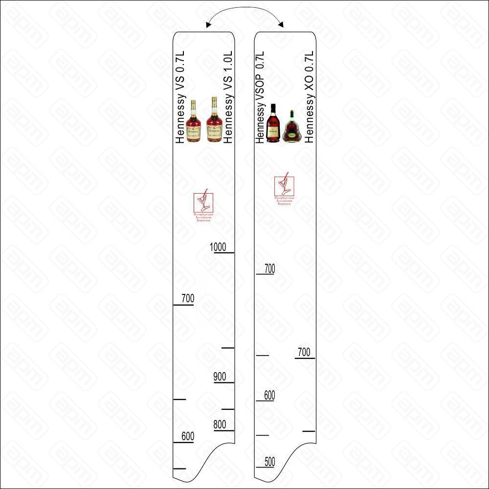 Барная линейка Hennessy VSVSOPXO07  VS 071л