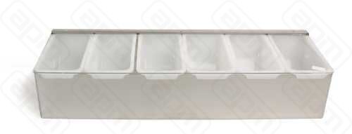 Контейнер для фруктов 3 отделения металлический корпус PL - BarWare