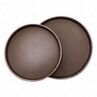Поднос круглыйкоричневыйпрорезиненный d36 см PL - BarWare