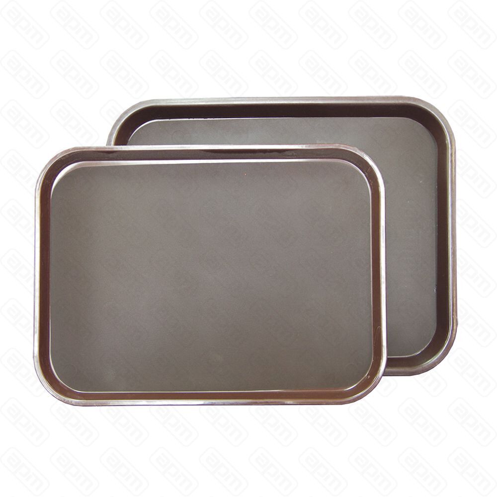 Поднос пластиковый прорезиненный коричневый 4131 см PL - BarWare