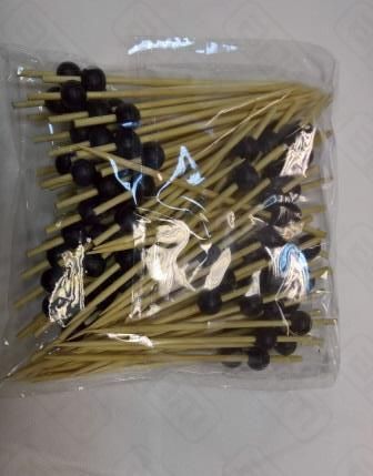 Пика Черная жемчужина 12 см бамбук 100 шт