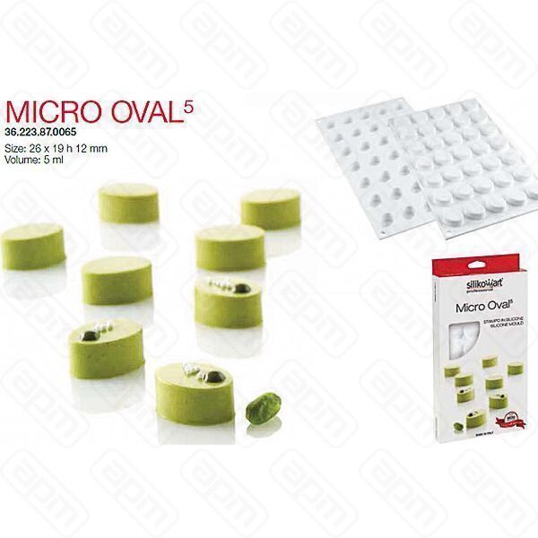 Форма кондитерская Silikomart MICRO OVAL 5 силикон ячейки 261912 мм Италия