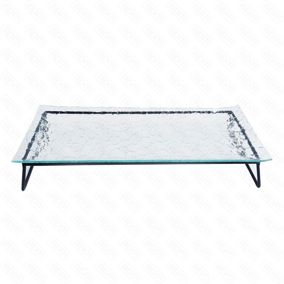 Блюдо для выкладки стеклянное с металлическим основанием 401975 см  PL