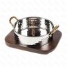 Сковородка Hammered на деревянной подставке d 14 см 550 млнержавейка PL Proff Cuisine