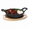 Сковорода чугуннаяпорционная 15 см на деревянной подставке PL Proff Cuisine