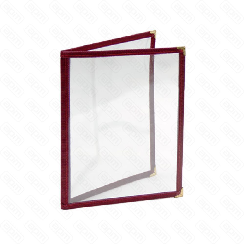 Держатель меню A5 2 страницы бордо PVC