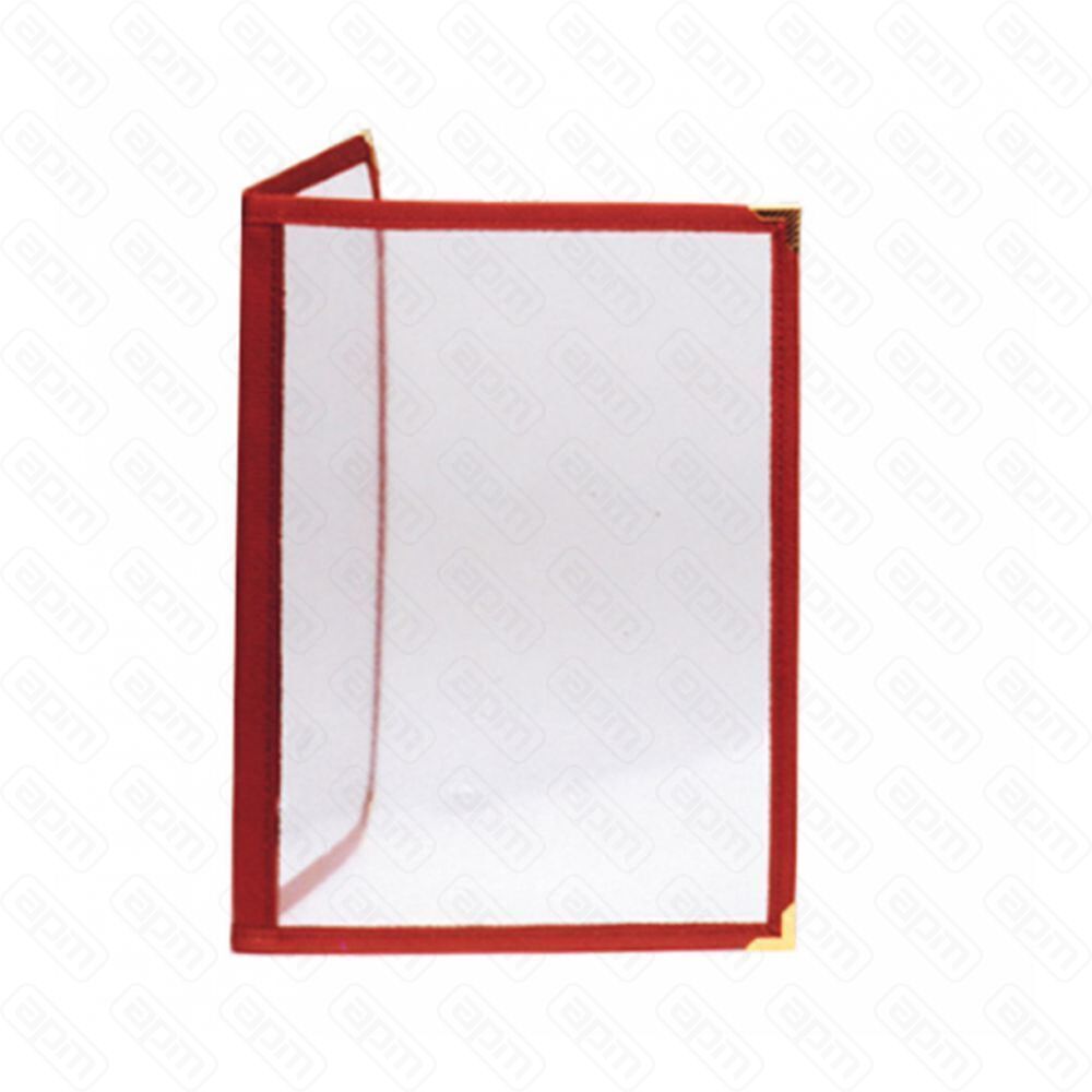 Держатель меню A4 2 страницы бордо PVC