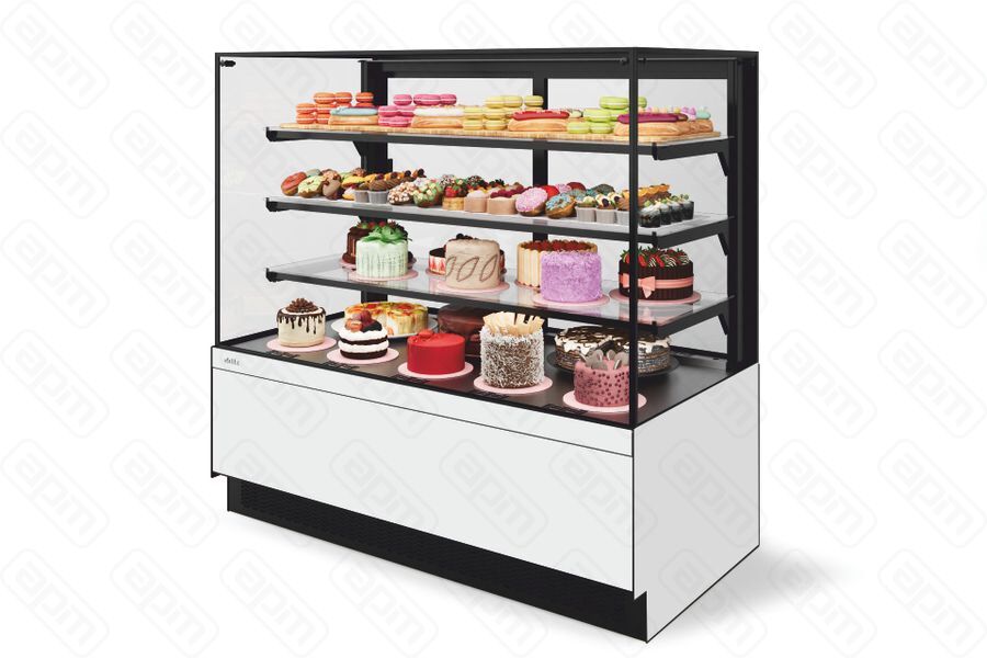 Витрина Кондитерская Vete II kub lux 90 Белый глянец VG033B9016