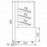 Витрина хлебная Полюс KC70 N 13-2 Bread 9006-9005 без стекла Хлебная 13 Сarboma Cube ТЕХНО