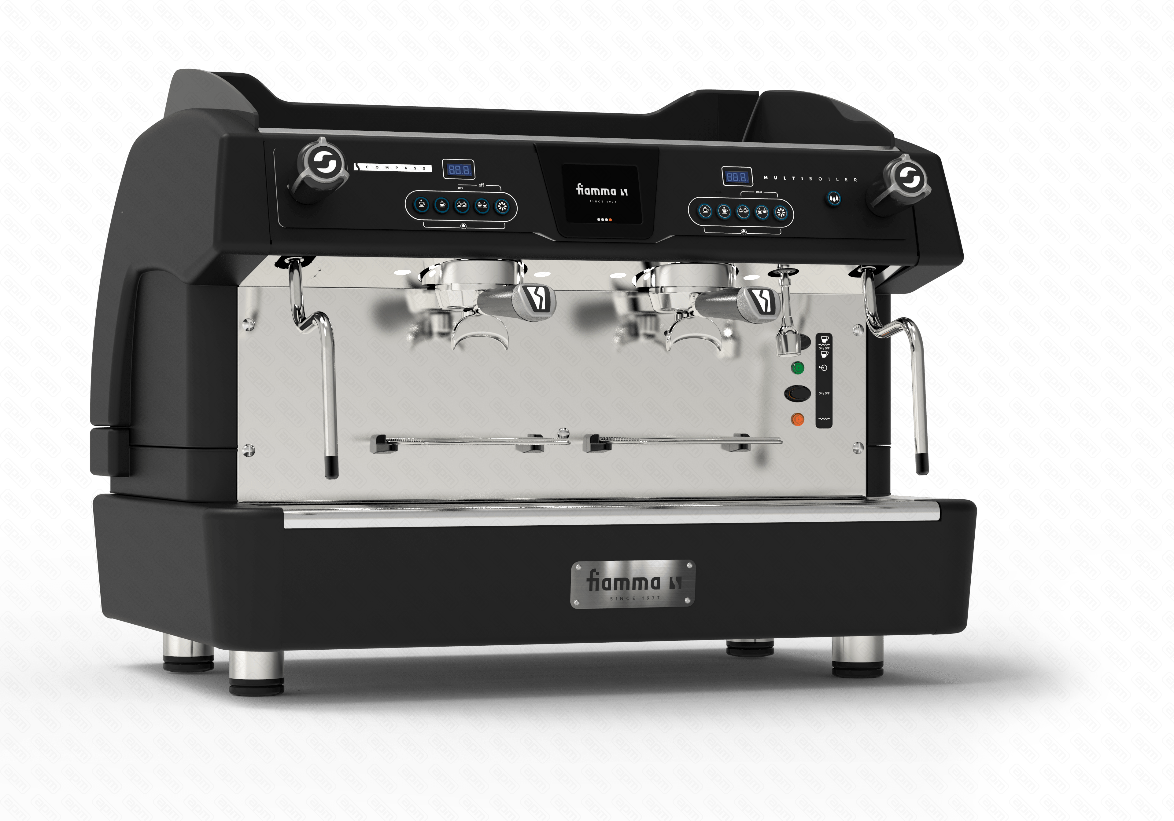 Кофемашина рожковая мультибойлерная FIAMMA COMPASS 2 MB TC BLACK автомат 2 группы COFFEE MACHINE COMPASS 2 MB TC BLACK