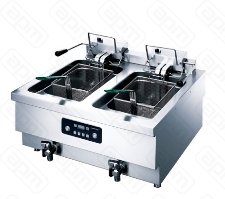 Фритюрница настольная электрическая 2 ванны по 10 л ELECTRIC FRYER