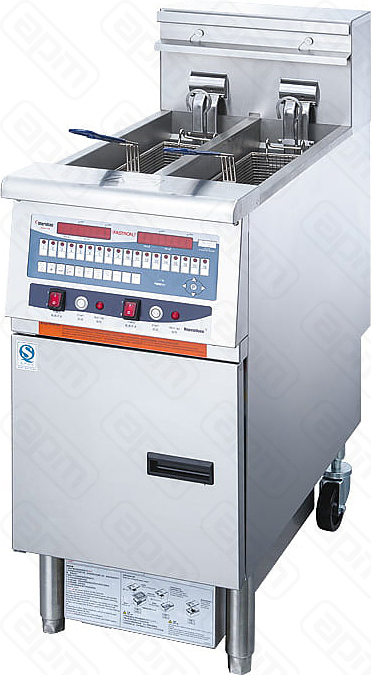 Фритюрница напольная электрическая 2 ванны 10л с крышками для корзин ELECTRIC FRYER