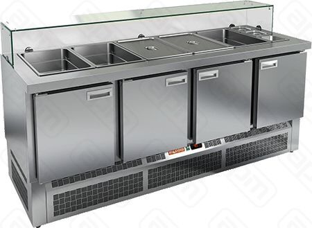 СТОЛ ДЛЯ САЛАТОВ HICOLD SLE3-1111GN НИЗКОЕ СТЕКЛО