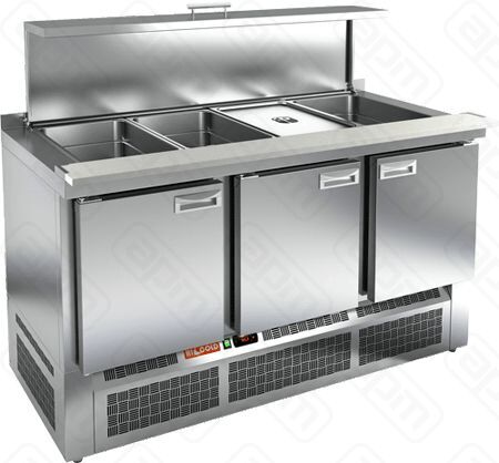 СТОЛ ДЛЯ САЛАТОВ HICOLD SLE3-111GN ПОЛИПРОПИЛЕН С КРЫШКОЙ