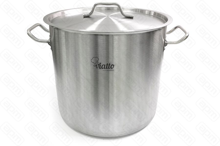 Кастрюля нерж с тройным дном 300х300мм объем 20L с двручками 101304 VIATTO