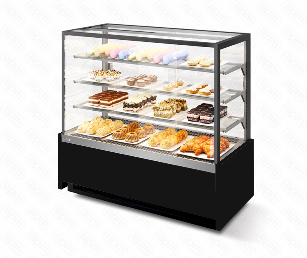 ВИТРИНА КОНДИТЕРСКАЯ VETE KUB 90 ЧЕРНЫЙ МУАР RAL9005M МЕТАЛЛИК