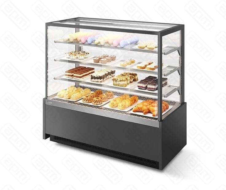 ВИТРИНА КОНДИТЕРСКАЯ VETE KUB LUX 130 СЕРЫЙ МУАР RAL7016M МЕТАЛЛИК