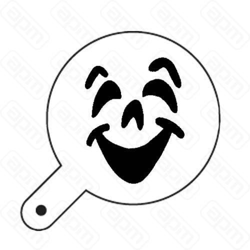 Трафарет для декора d95см Смех пластик MS20